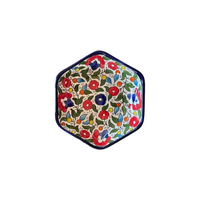 Hand-Painted Multi Coloured Oval Ceramic