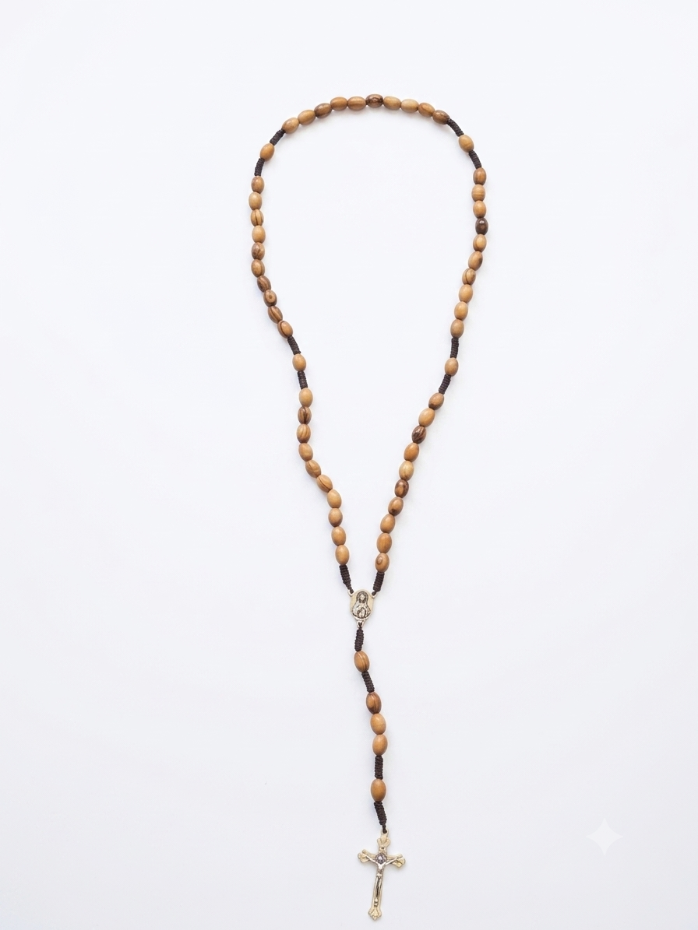 Plain Olive Wood Rosary Made in Bethlehem